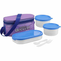 Milton Double Decker Plastic Lunch Box — side view