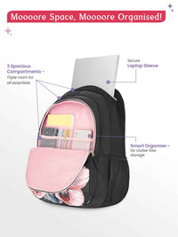 Genie Evepetal 36L Laptop Backpack With Raincover - Black