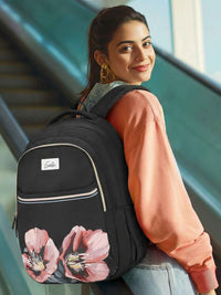 Genie Evepetal 36L Laptop Backpack With Raincover - Black