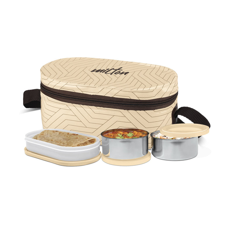 Milton Executive Prime Lunchbox — Beige with container