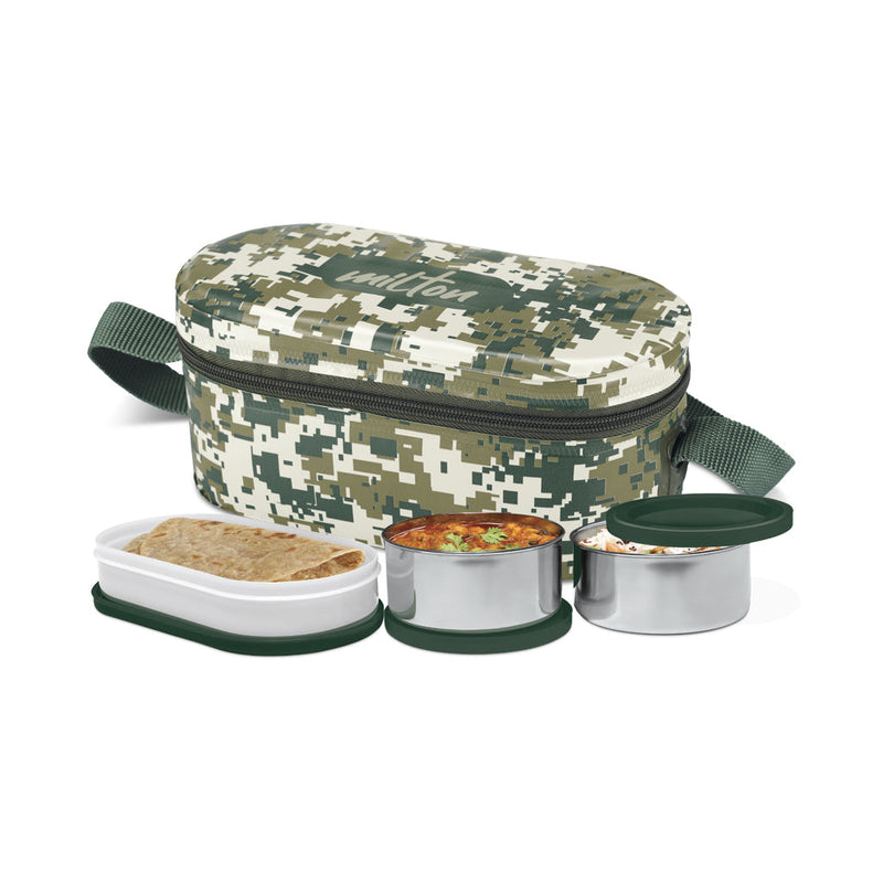 Milton Executive Prime Lunchbox — Military Green with container