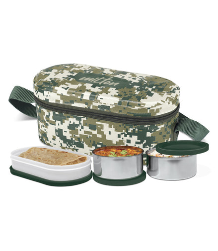 Milton Executive Prime Lunchbox — Military Green with container
