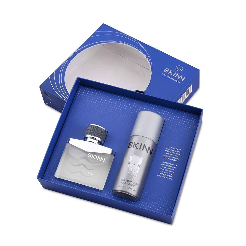 Skinn by Titan Raw Coffret for Men (EDP + Deo Gift Set)
