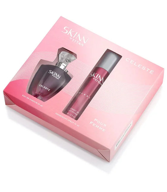 Skinn By Titan Celeste Coffret Perfume & Deodorant Gift Set For Women