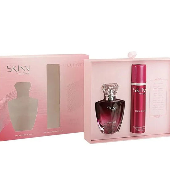 Skinn By Titan Celeste Coffret Perfume & Deodorant Gift Set For Women