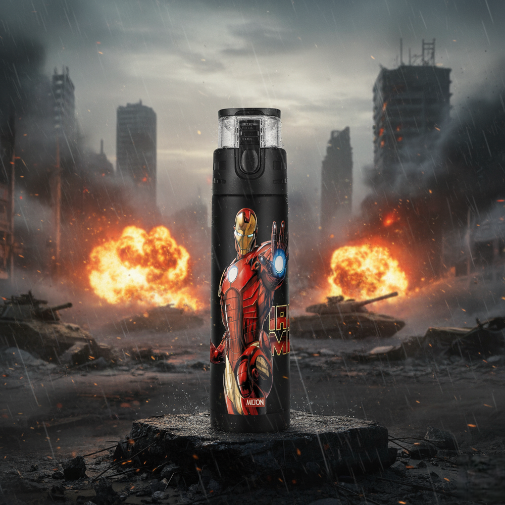 Milton Marvel Mighty Iron Man Thermosteel Bottle