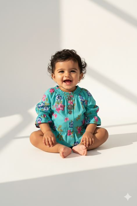 BLUE SOFT GIRLS TOP