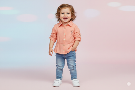BLUE  SEEFFON GIRLS TOP