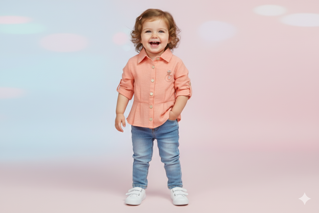 BLUE  SEEFFON GIRLS TOP