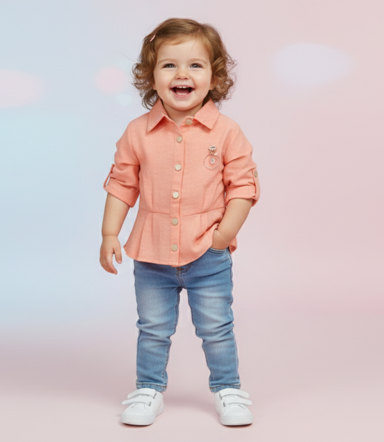 BLUE  SEEFFON GIRLS TOP