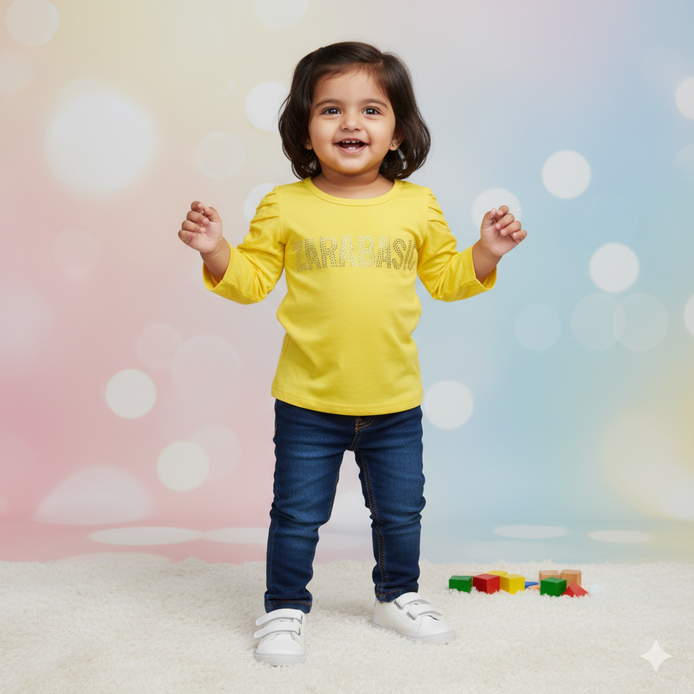 SOFTY YELLOW GIRL TOP