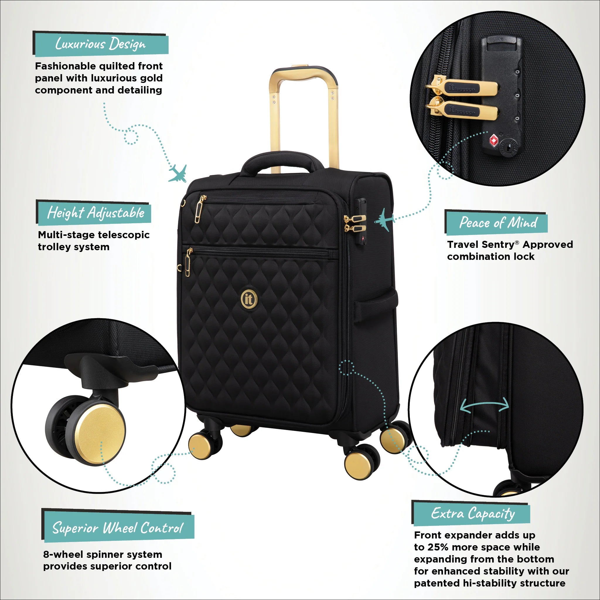 IT Luggage Glimmering Cabin Soft Luggage