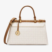 Lavie Luxe Cindy Horizontal Medium Satchel Bag in Ivory