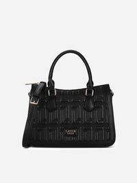 Lavie Luxe Hailey Small 3 Compartment Satchel Bag in Black