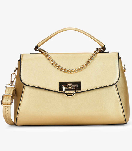 Lavie Luxe Pine Small Flap Satchel Bag