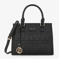 Lavie Luxe Quid Medium Satchel Bag in Black