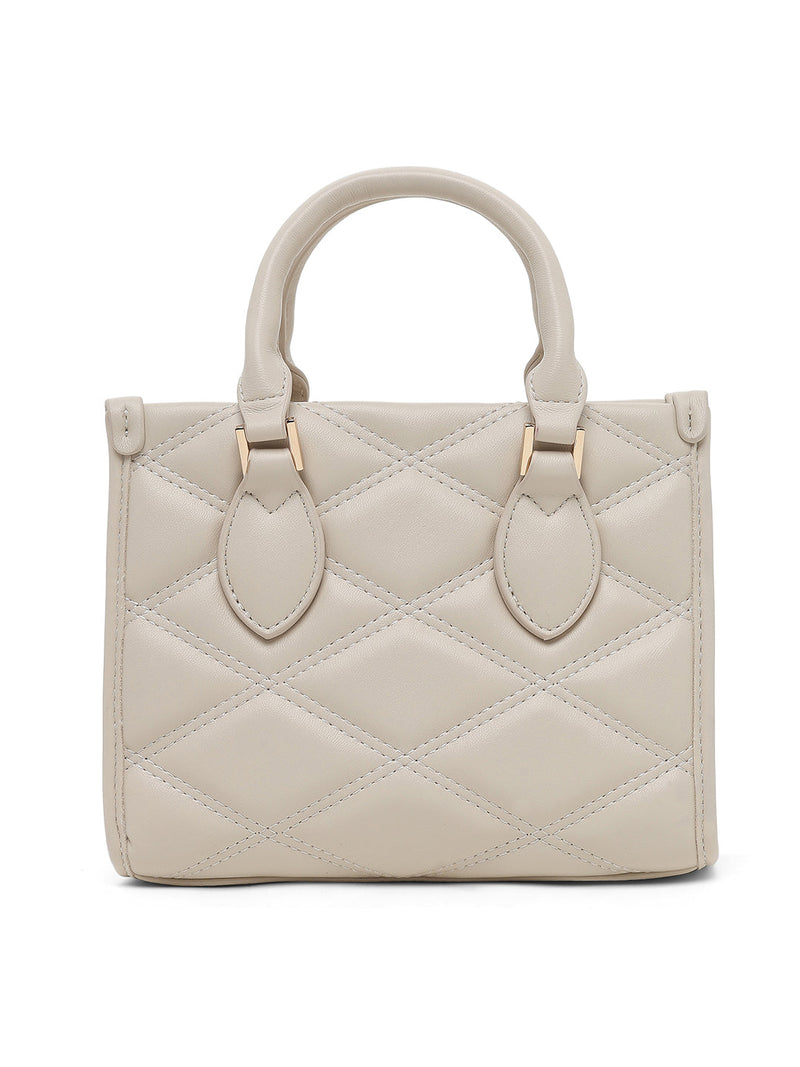 AKIKI London Paddington Extra Small Satchel Bag Off White detail