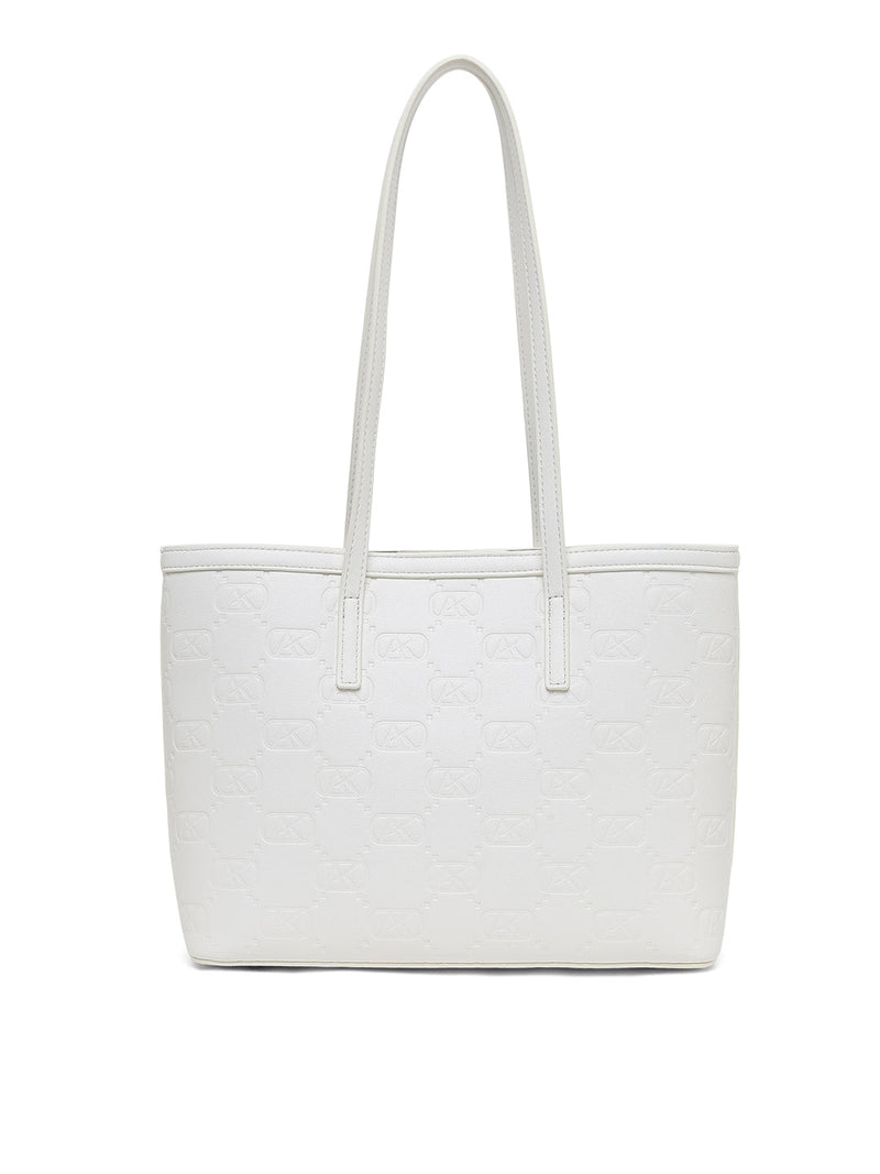 AKIKI London Regent Medium Tote Bag White detail