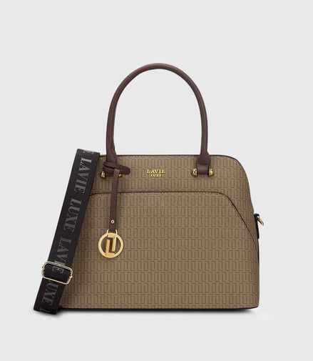Lavie Luxe Mono Valle25 Medium Satchel Bag