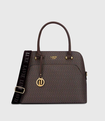 Lavie Luxe Mono Valle25 Medium Satchel Bag