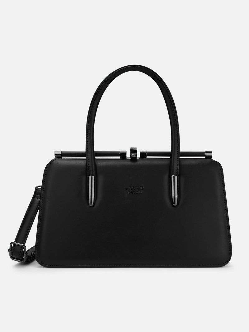 Lavie Luxe Book Frame Handbag in Black