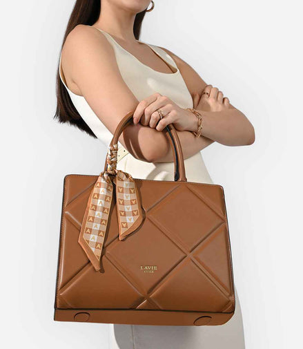 Lavie Luxe Quare Large Satchel Bag