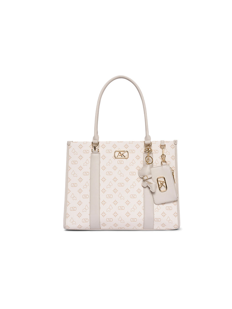 AKIKI London Holborn Box Extra Large Satchel Bag - Off White