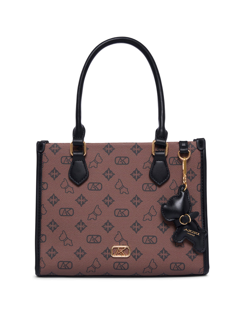 AKIKI London Holborn Medium Box Satchel Bag - Choco
