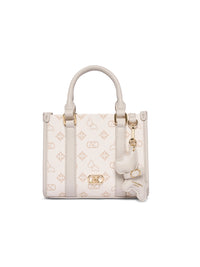 AKIKI London Holborn Box Extra Small Satchel Bag - Off White