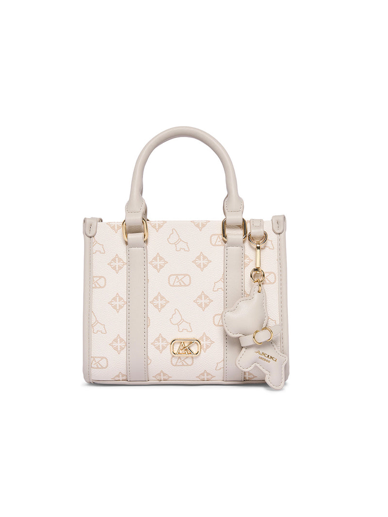 AKIKI London Holborn Box Extra Small Satchel Bag - Off White