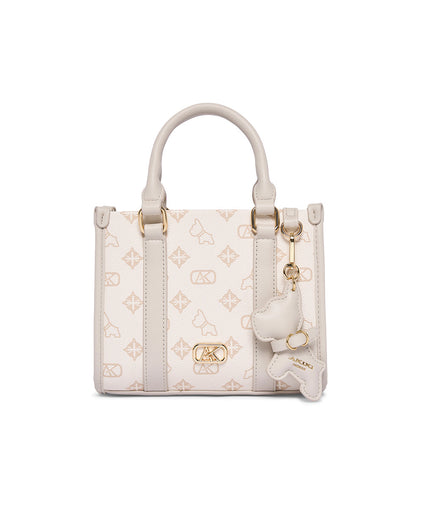 AKIKI London Holborn Box Extra Small Satchel Bag - Off White