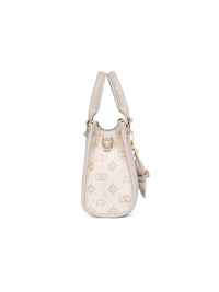 AKIKI London Holborn Box Extra Small Satchel Bag Off White detail