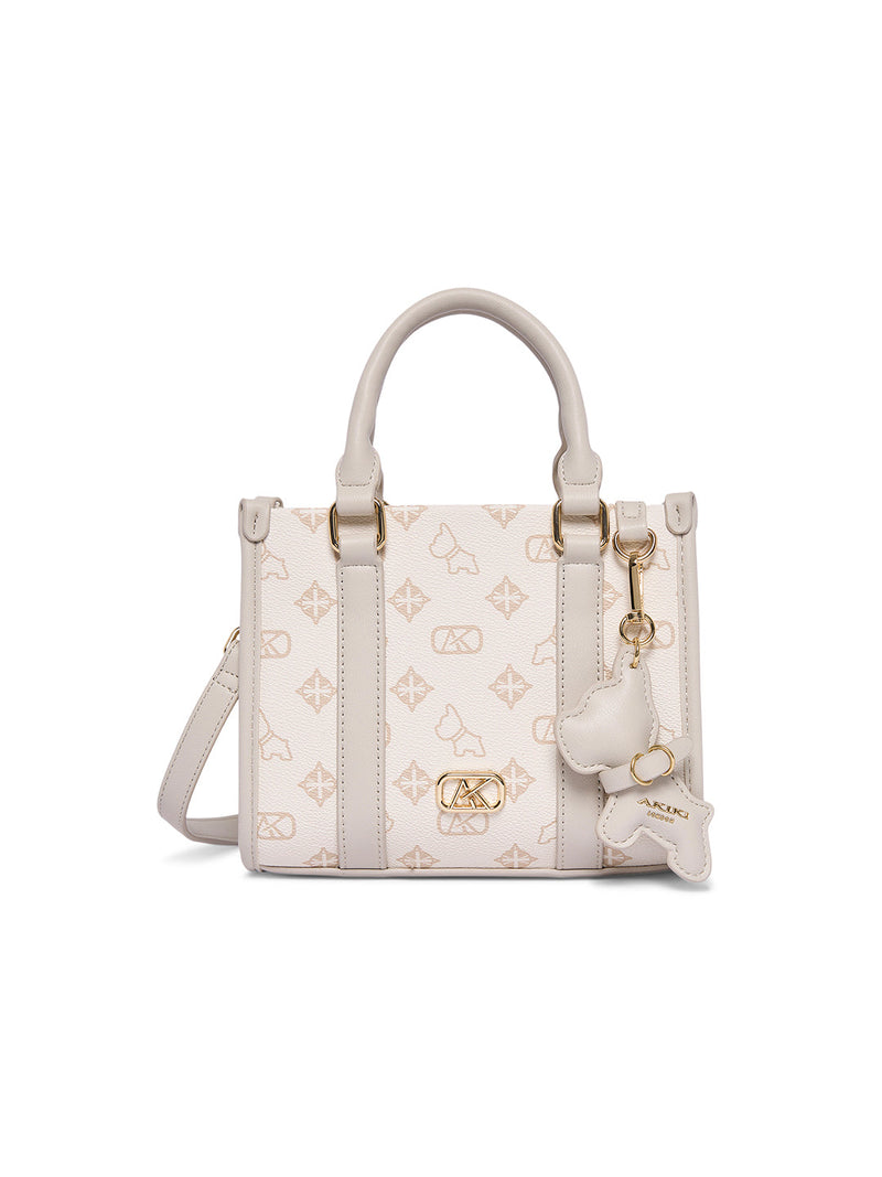 AKIKI London Holborn Box Extra Small Satchel Bag Off White lifestyle