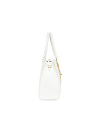 AKIKI London Swinden 35 Box Large Handbag White detail