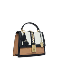 AKIKI London Ledbury 25 Flap Small Handbag Black detail