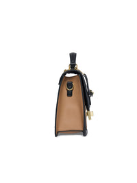 AKIKI London Ledbury 25 Flap Small Handbag Black detail