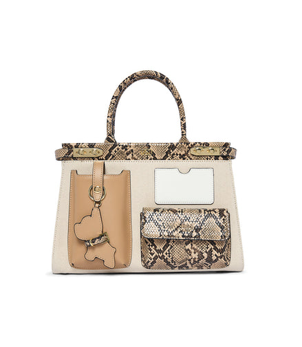 AKIKI London Southall 33 Large Handbag - Beige