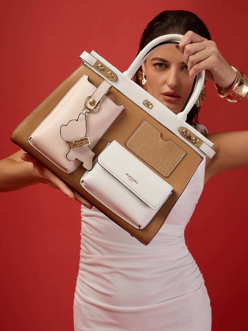 AKIKI London Southall 33 Large Handbag - Tan