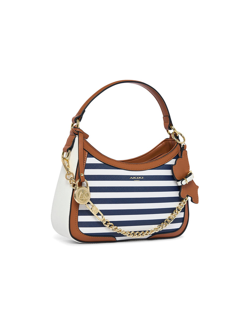 AKIKI London Brixton 25 Hobo Small Handbag Nautical detail