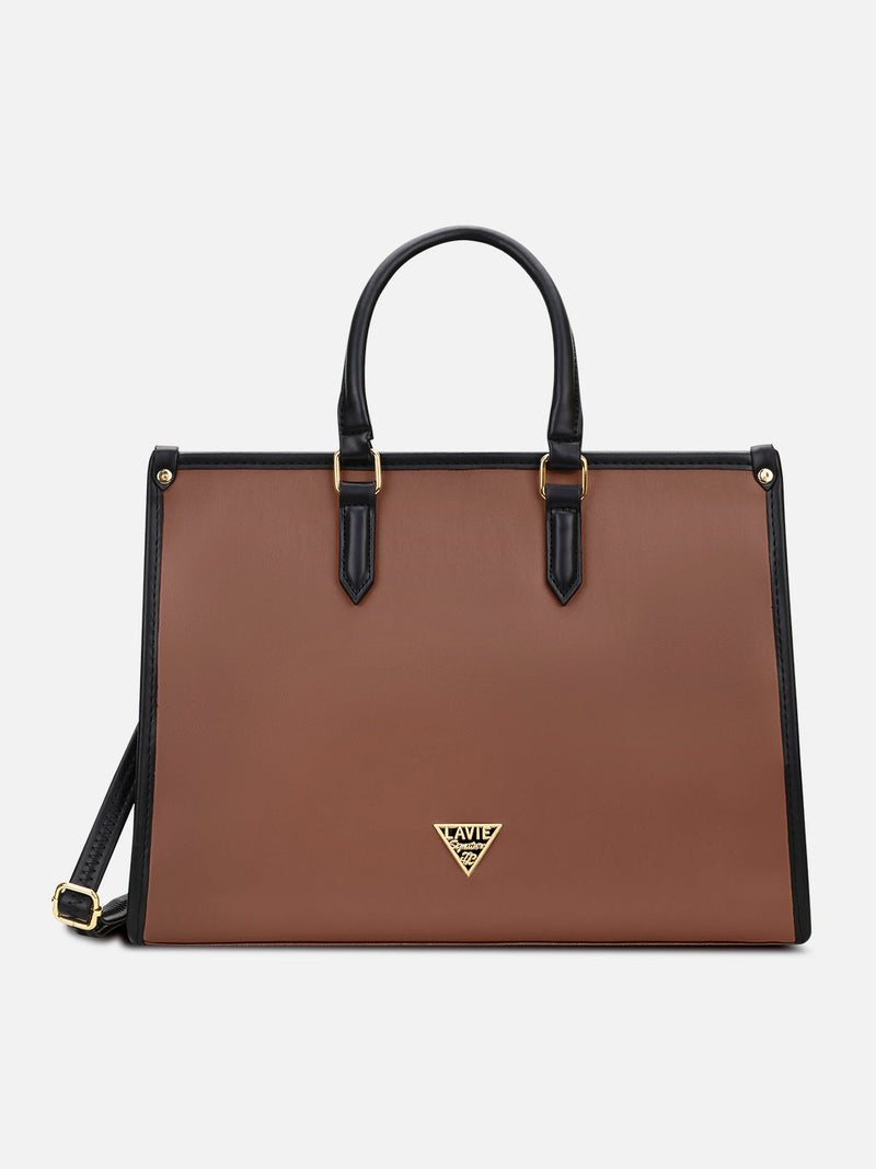 Lavie Signature Madisson Box Tote Bag in Brown