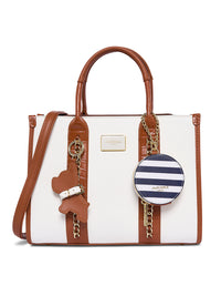 AKIKI London Hounslow Medium Box Handbag Nautical detail