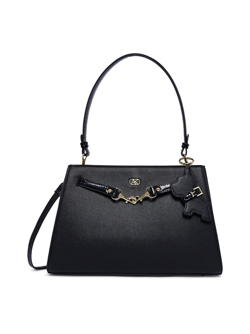AKIKI London Oakley Medium Hobo Bag Black detail