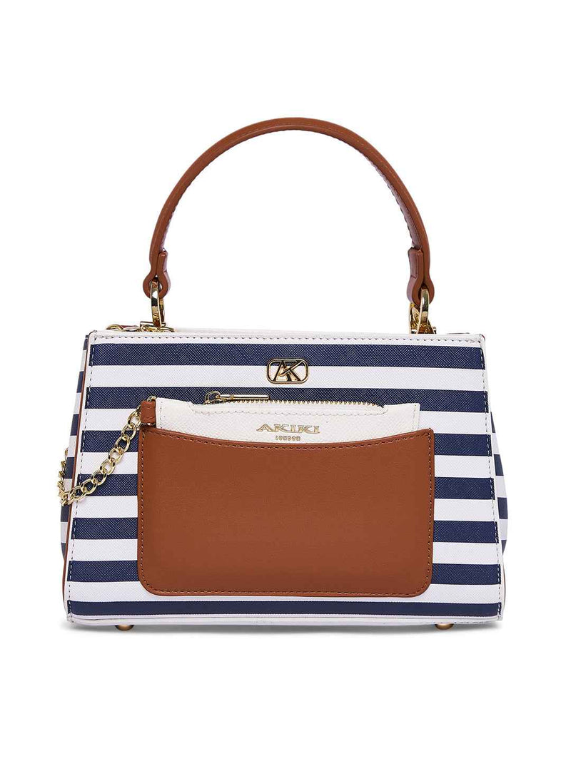 AKIKI London Croydon 3 Compartments Small Satchel Bag