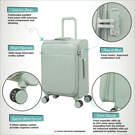 IT Luggage Desert Sage Lustrous Luxe Cabin