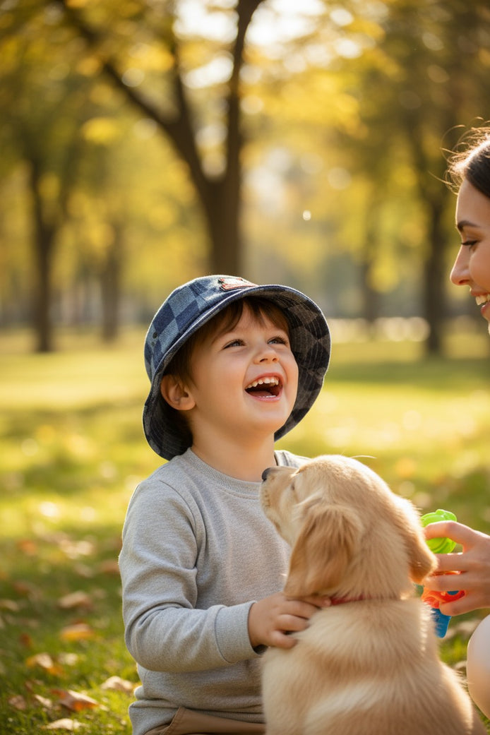 Kids’ Denim Bucket Hat – Casual Outdoor Style