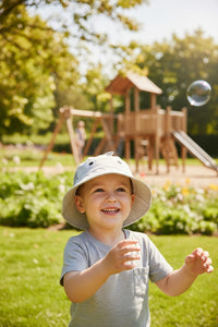 Kids’ Grey Animal Print Sun Hat – Playful Outdoor Protection