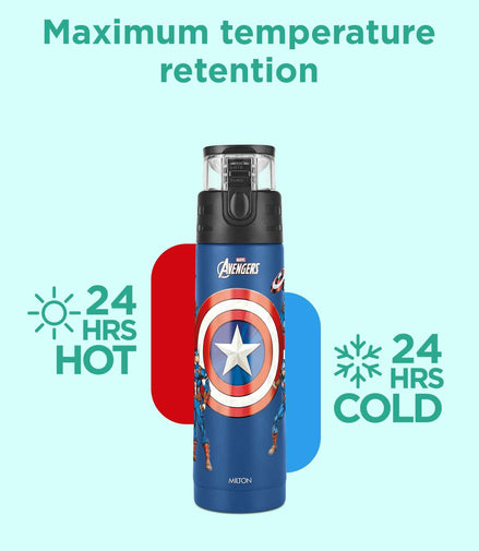 Milton Marvel Mighty Captain America Thermosteel Bottle