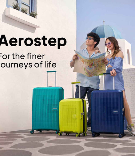 American Tourister Aerostep Polypropylene Hardside Spinner Trolley