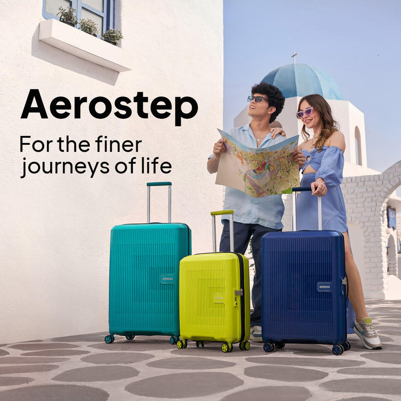 American Tourister Aerostep Blue Cabin angle