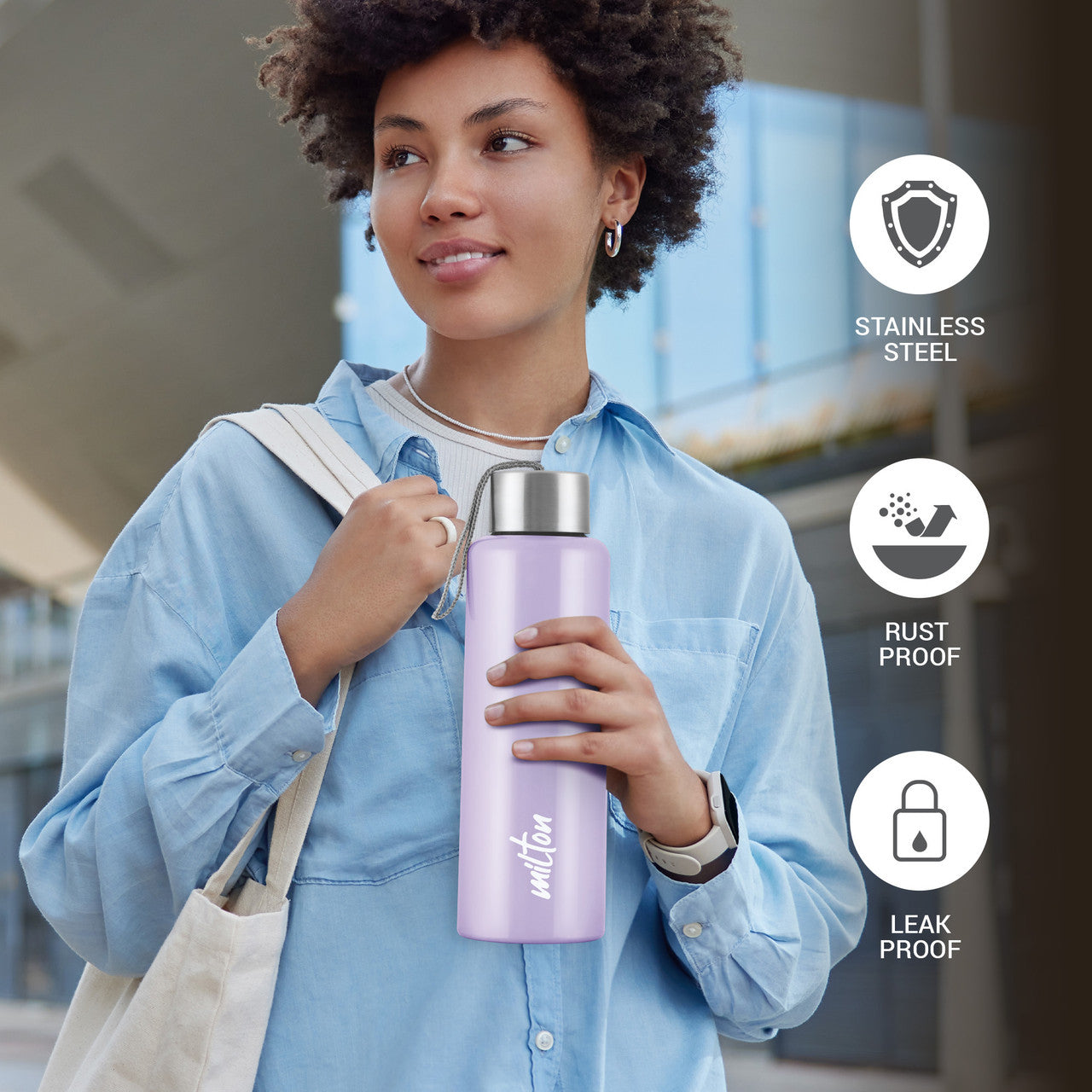 Milton Glim 1000ml Stainless Steel Water Bottle